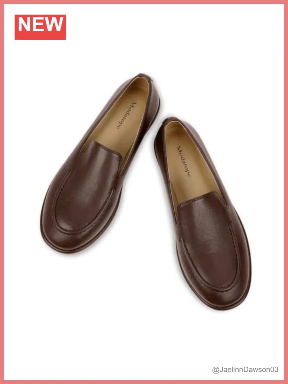 Faux Leather Slip On Flat Loafer Comfortable Business Casual